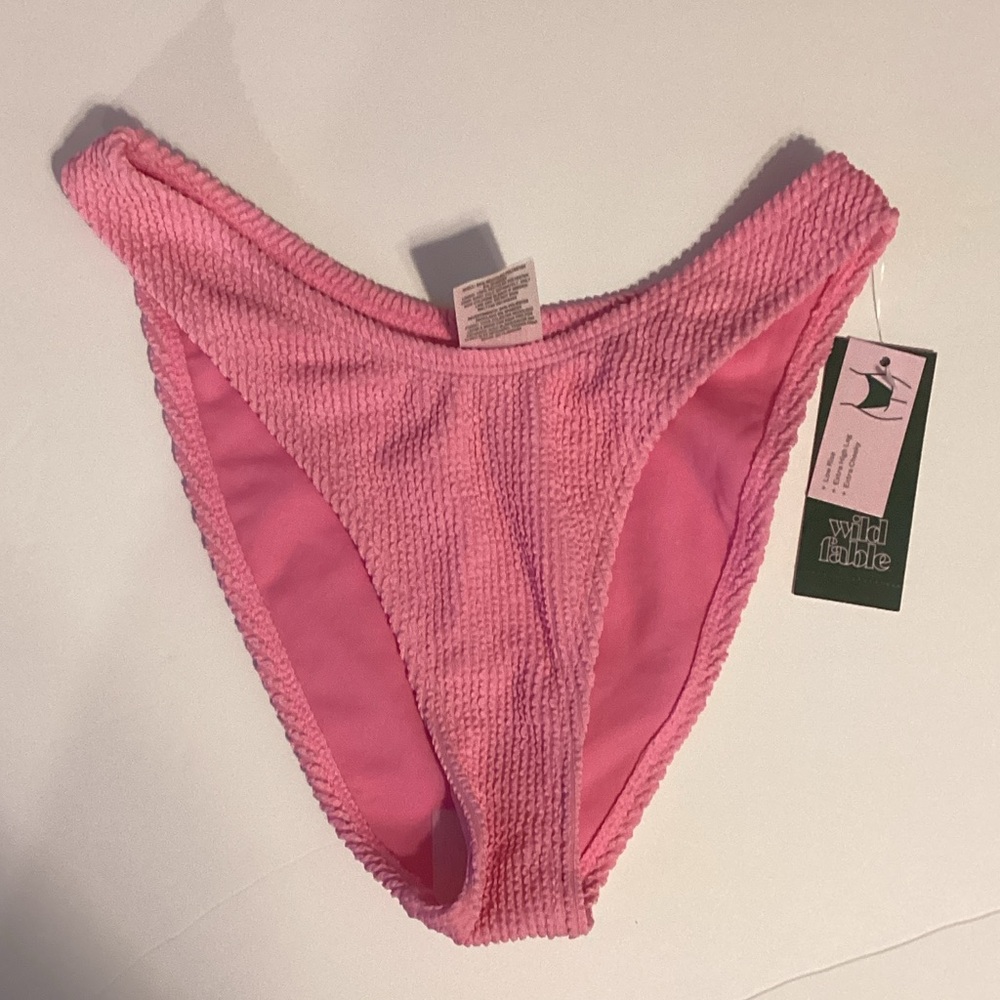 Wild Fable Pink Textured Bikini Bottom